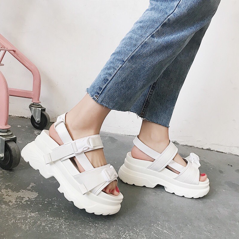 SANDAL  ĐẾ CAO 7cm ĐẾ NHỰA SIÊU NHẸ