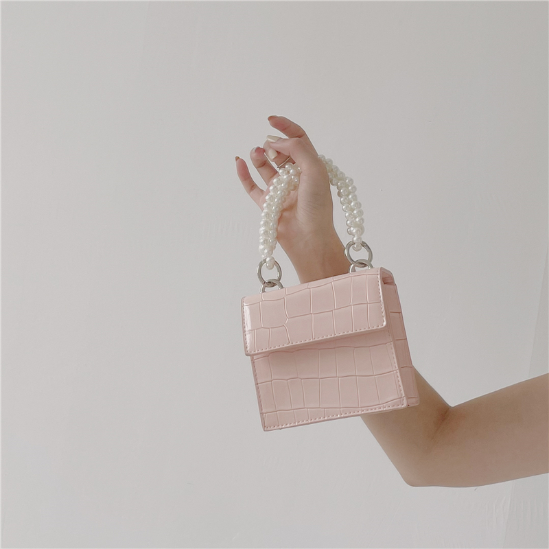Túi xách mini đeo chéo vai tay cầm ngọc trai thời trang 2021 cho nữ