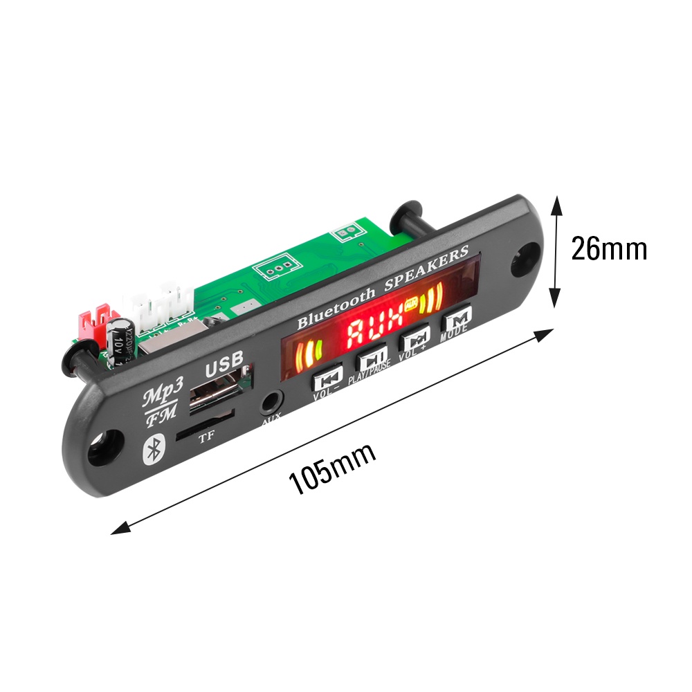 Bảng Mạch Giải Mã MP3 5V Với Mô Đun Âm Thanh Bluetooth 5.0 Không Dây Hỗ Trợ Usb, Aux, Tf, Fm Radio, Phụ Kiện Xe Hơi