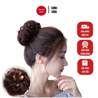 Tóc búi xù wow đánh rối cho cô dâu wbx | tóc giả wow