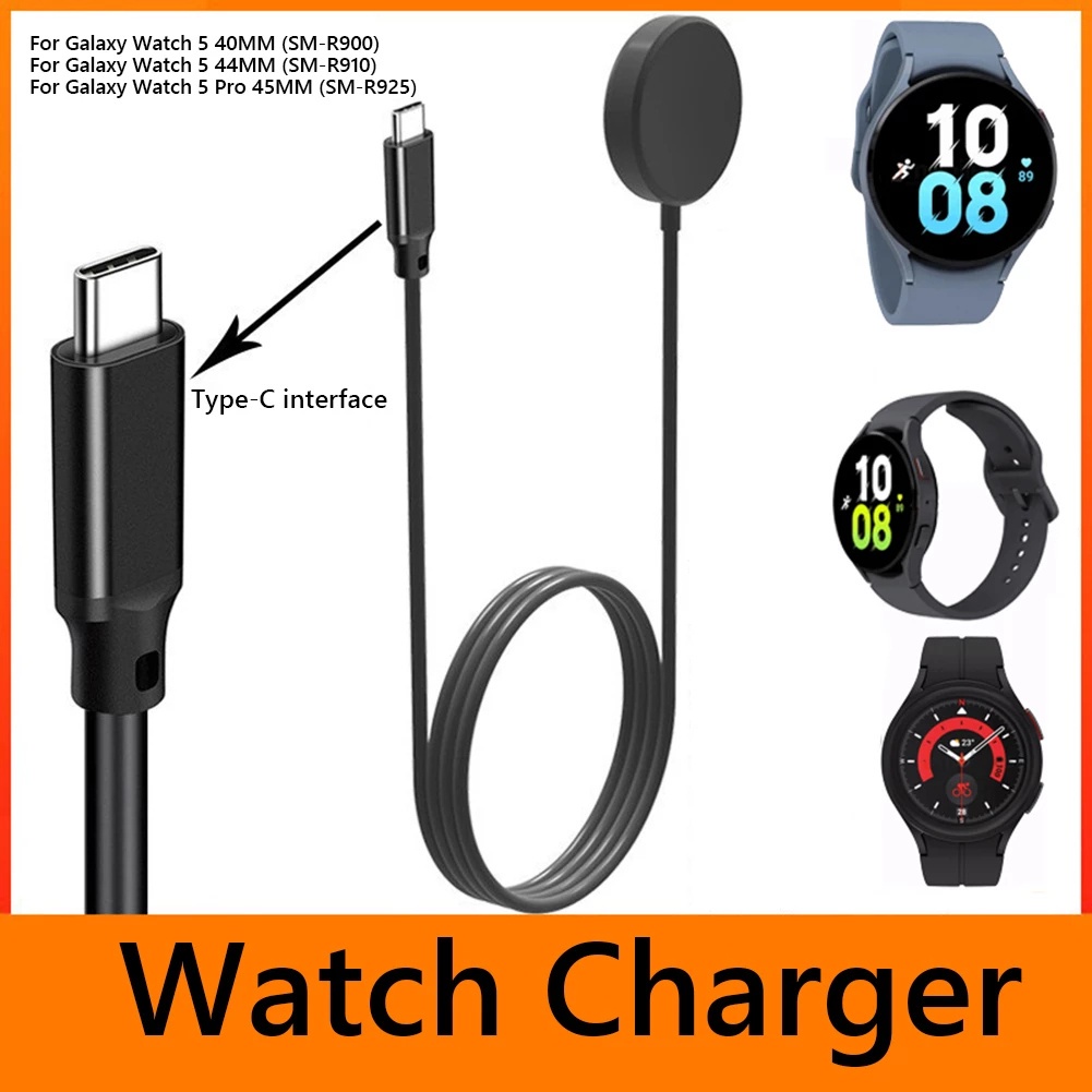 Đế Sạc Nhanh 100cm PD Cổng Type-c Chống Trượt Cho Samsung Galaxy Watch 5 4 40mm 44mm Pro 45mm