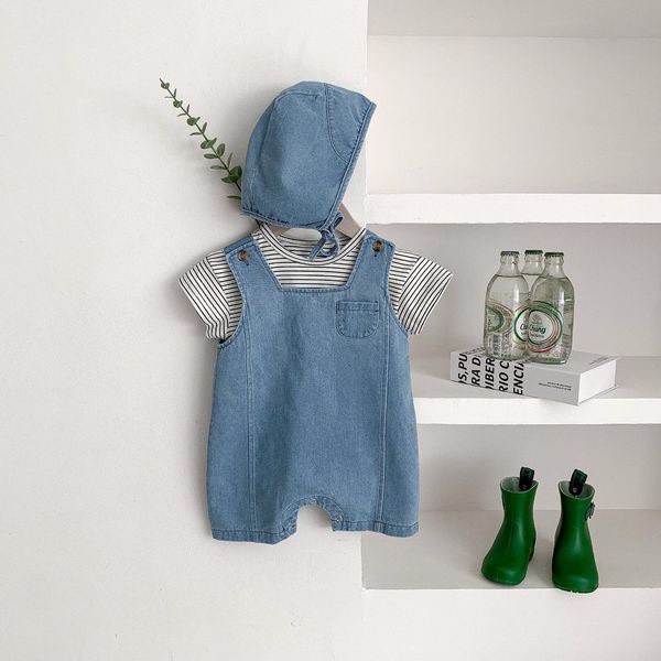 Yếm Bò Yếm Body Kèm Áo Phông Cộc Tay Hàng Xuất Dư Cho Bé MiuMiu Shop