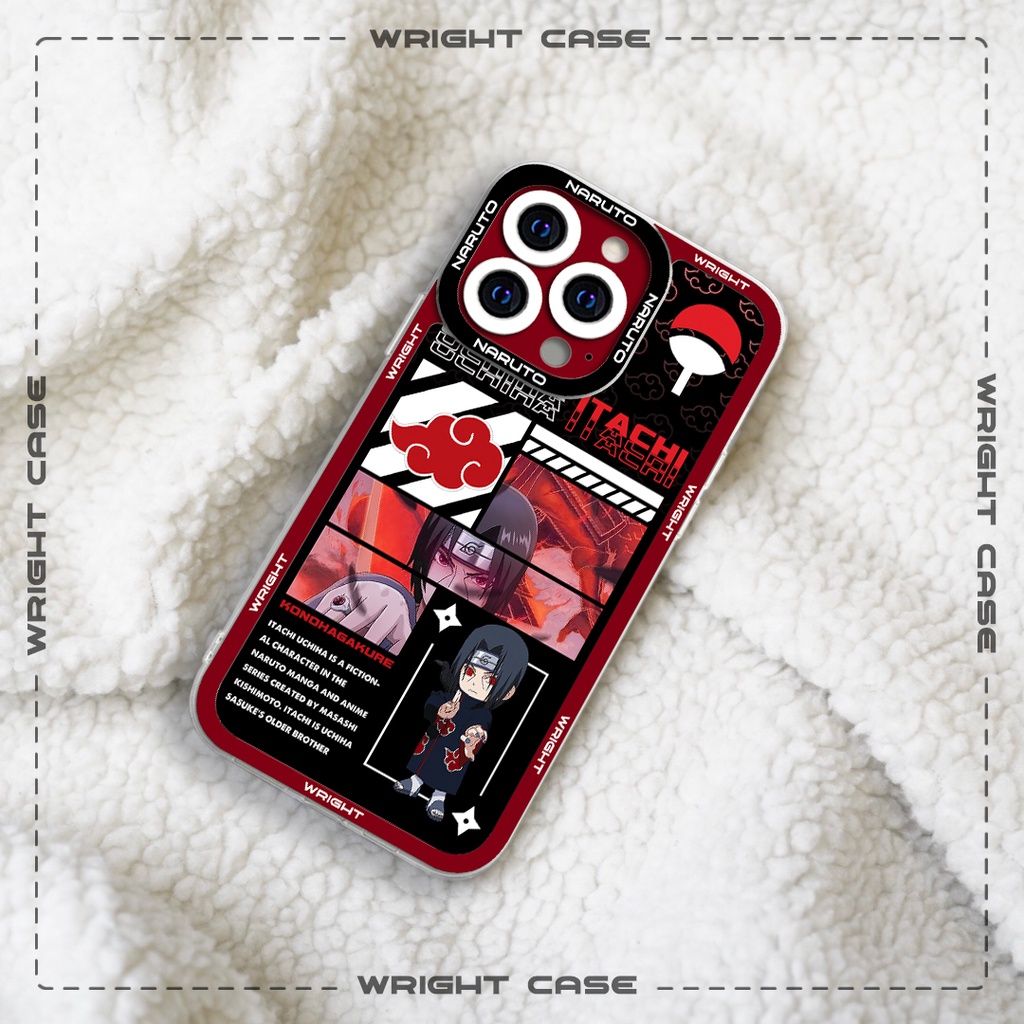 Ốp lưng iphone cạnh vuông Itachi 2 Akatsuki Naruto Anime 6plus/7/8/8plus/x/xs/11/12/pro/max/plus/promax