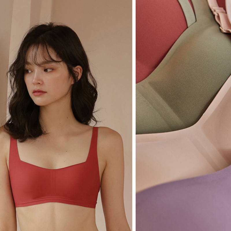 Nhật Bản SUJI Hỗ Trợ Quần Lót Nữ Cổ Vuông Liền Mạch