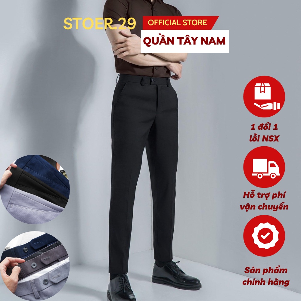 Quần Tây Nam Công Sở, Quần Âu Nam Hàn Quốc Vải Chéo Cao Cấp Co Dãn, Chống Nhăn Xù, Hàng VNXK. Phong cách thời trang nam