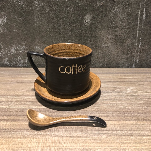 Set tách cafe/ coffee/ cà phê quai tam giác kèm đĩa Tách trà Bát Tràng