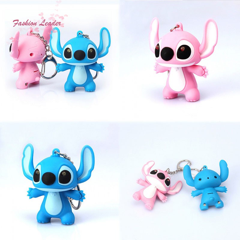 Móc Khóa Hình Lilo Và Stitch Hoạt Hình Có Đèn Led