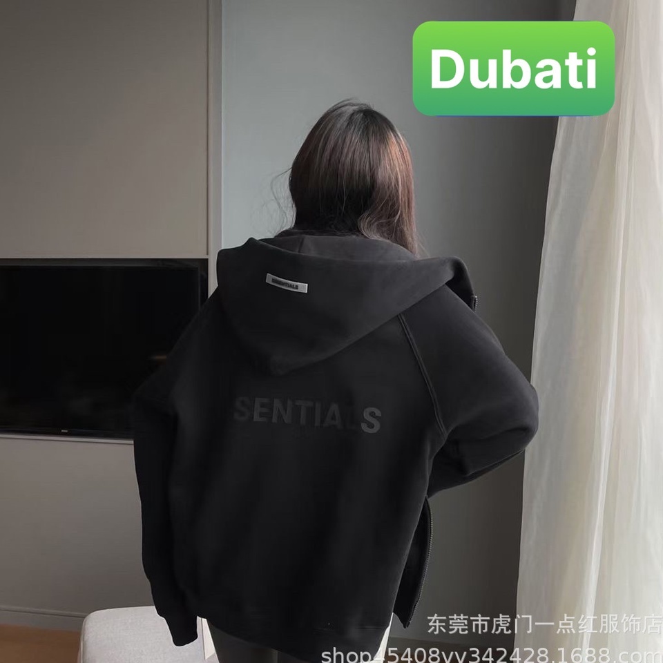 ÁO KHÓAT NỈ DÂY KÉO ESSENTIAL, ÁO HOODIE NAM NỮ PHONG CÁCH HÀN QUỐC TRẺ TRUNG THỜI TRANG- DUBATI FASHION
