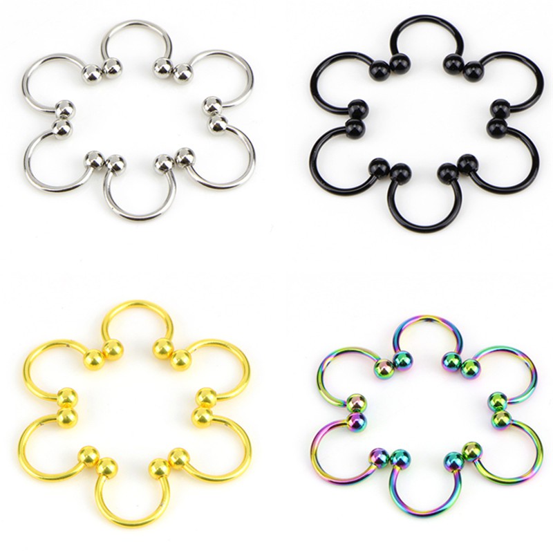 Set 10 Khuyên Mũi / Môi / Tai Bằng Thép Không Gỉ Cá Tính