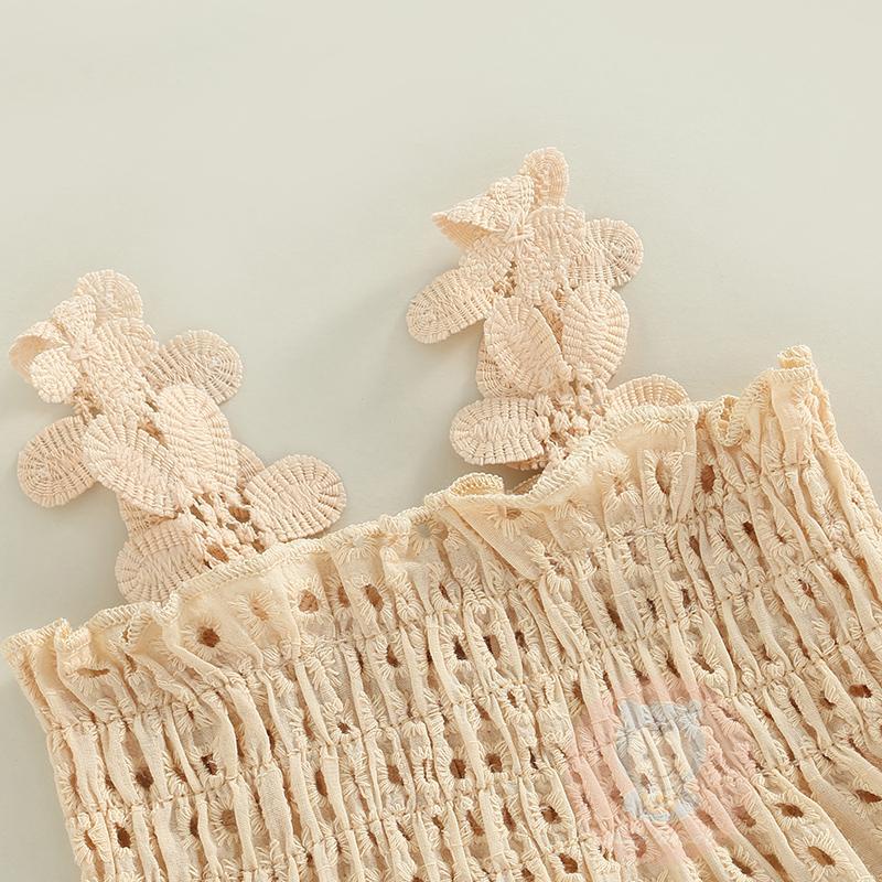 Set Đồ Mùa Hè Gồm Áo Ba Lỗ Màu Trơn Cắt Xẻ Tà + Quần Ngắn Có Diềm Xếp Ly Đơn Giản Cho Bé Gáia6