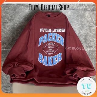 Áo nỉ nam nữ TUVY Sweater nỉ PACKER cổ tròn Dày ấm form rộng nam nữ nhiều màu nỉ cotton dày ấm form rộng nhiều màu