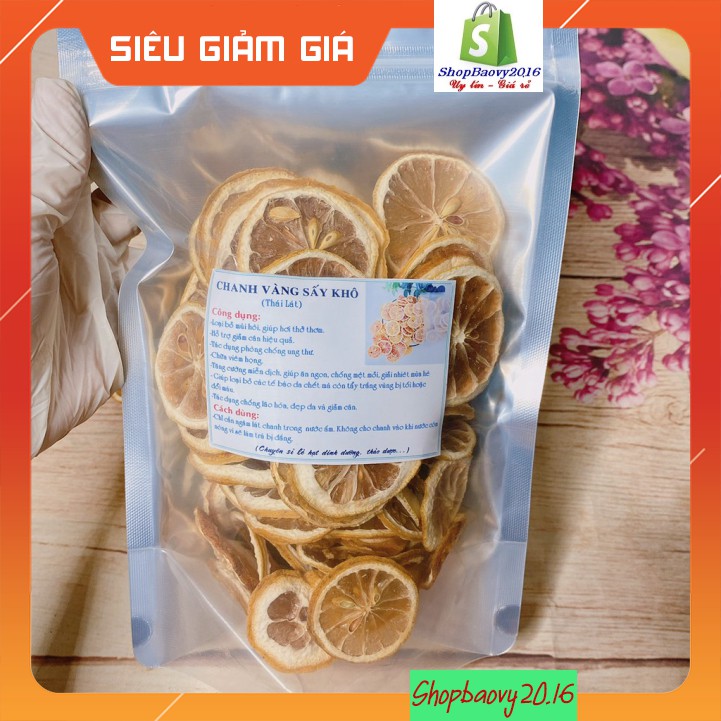 [HÀNG LOẠI 1] Sỉ 1kg Chanh Vàng Thái Lát Sấy Khô (Loại ngon nguyên miếng, Vàng, Đẹp)