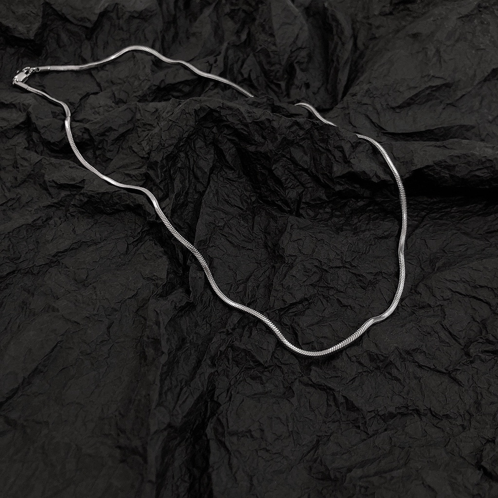 Dây chuyền trơn đơn giản vòng cổ không mặt nam nữ