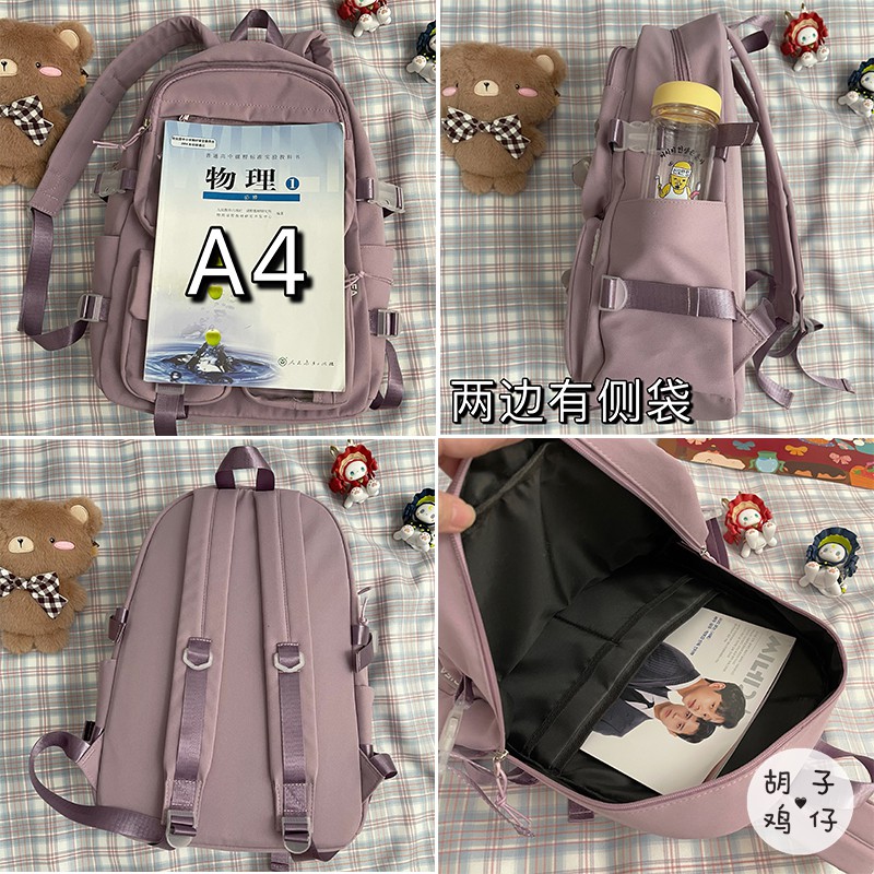 Balo canvas chống thấm phong cách Anime tặng kèm 5 sticker, 2 ảnh thẻ