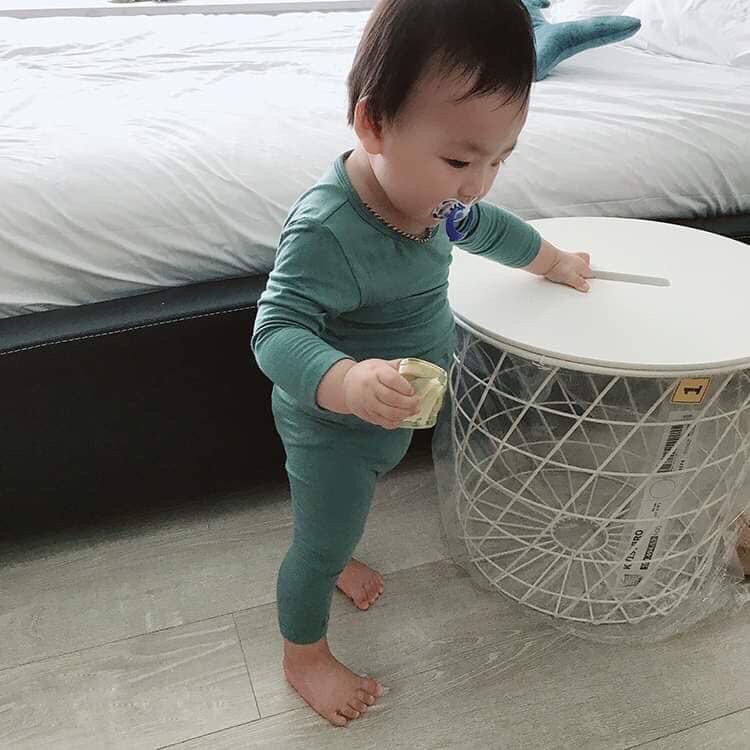 Bộ thu đông chất thun lạnh Minkymom cho bé trai bé gái