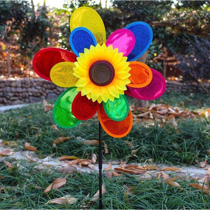 Chong chóng Hoa Hướng Dương 2 tầng 40cm - chong chóng 2 tầng