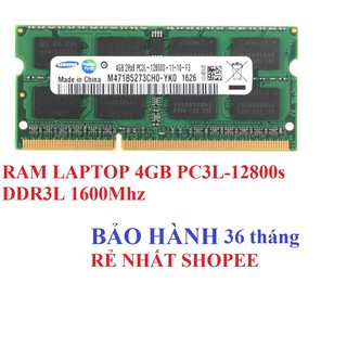 Ram laptop 4Gb PC3L Bus 1600Mhz tháo máy nhập khẩu