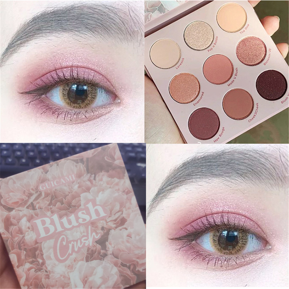 GUICAMI (Hàng Mới Về) Bảng Phấn Mắt Qipin 9 Màu Hoa Anh Đào Lấp Lánh Chống Thấm Nước | BigBuy360 - bigbuy360.vn