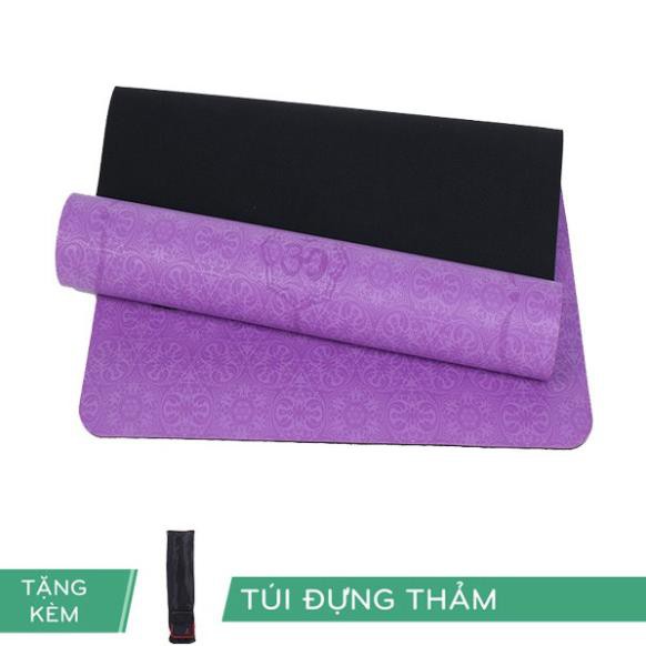 Thảm Tập Yoga Relax PU Cao Su Định tuyến Cao Cấp Kèm Túi Đựng