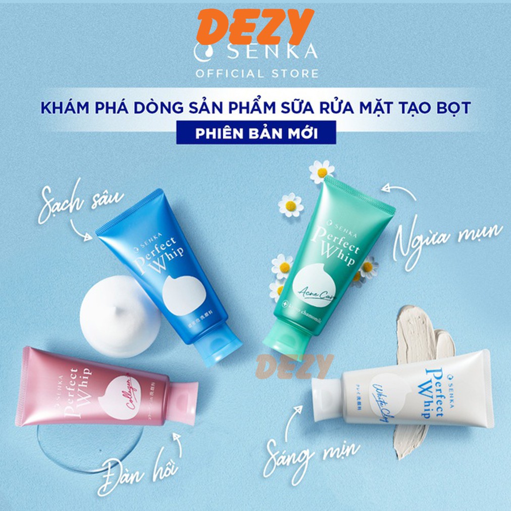 Sữa Rửa Mặt Senka Nhật CHÍNH HÃNG Dưỡng Trắng Da Ngừa Mụn Collagen Ngừa Lão Hóa Sửa Rửa Mặt Srm Senka Chăm Sóc Da Dezy