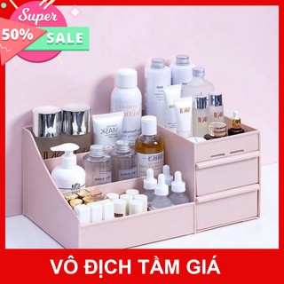 [Cực phẩm] KỆ MỸ PHẨM Siêu tiện ích Kệ có 3 tầng bao gồm 2 ngăn kéo