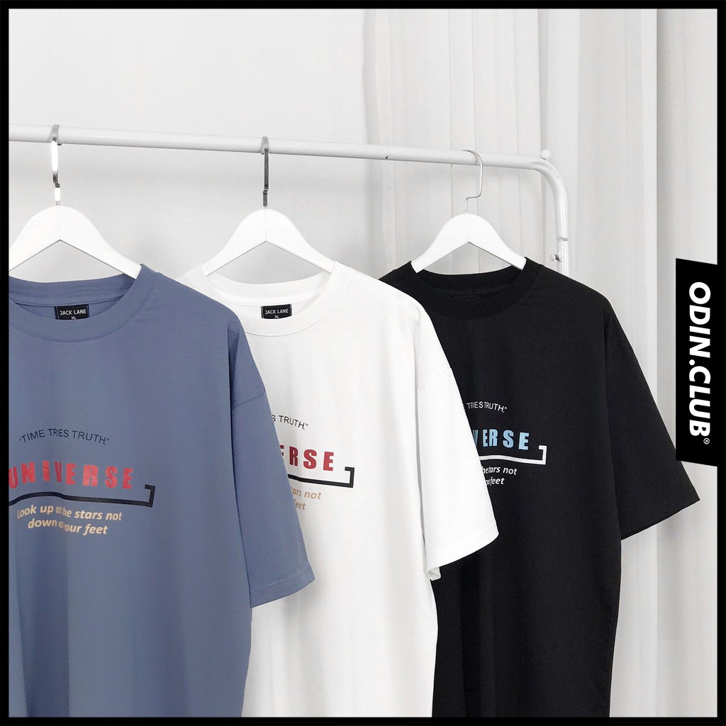 Áo thun tay lỡ in chữ Universe trước ngực , áo phông cộc tay nam nữ unisex , Odin Clothing