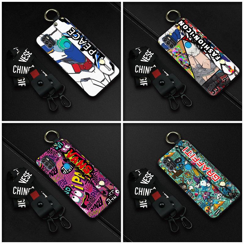 TPU Back Cover Phone Case For ZTE Blade A7S 2020 Silicone For Man Soft Case cover Wrist Strap Wristband