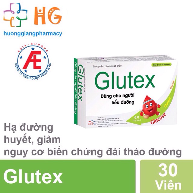 Glutex - Ổn định đường huyết cho người bệnh tiểu đường (Hộp 30 viên)