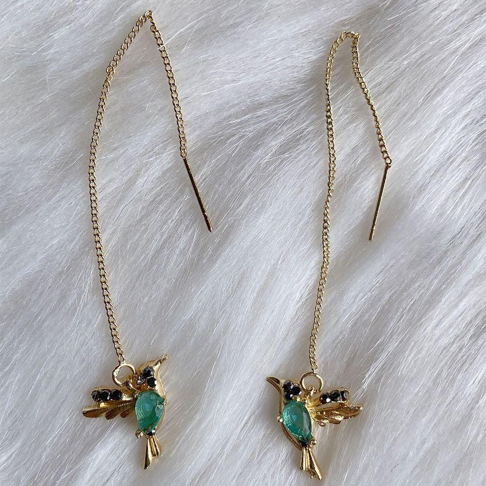 Bông Tai Dáng Dài Hình Chim Phong Cách Chibi Mới Cho Nữ|Đôi Bông Tai Dáng Rơi Họa Tiết Chim Thời Trang Cho Nữ