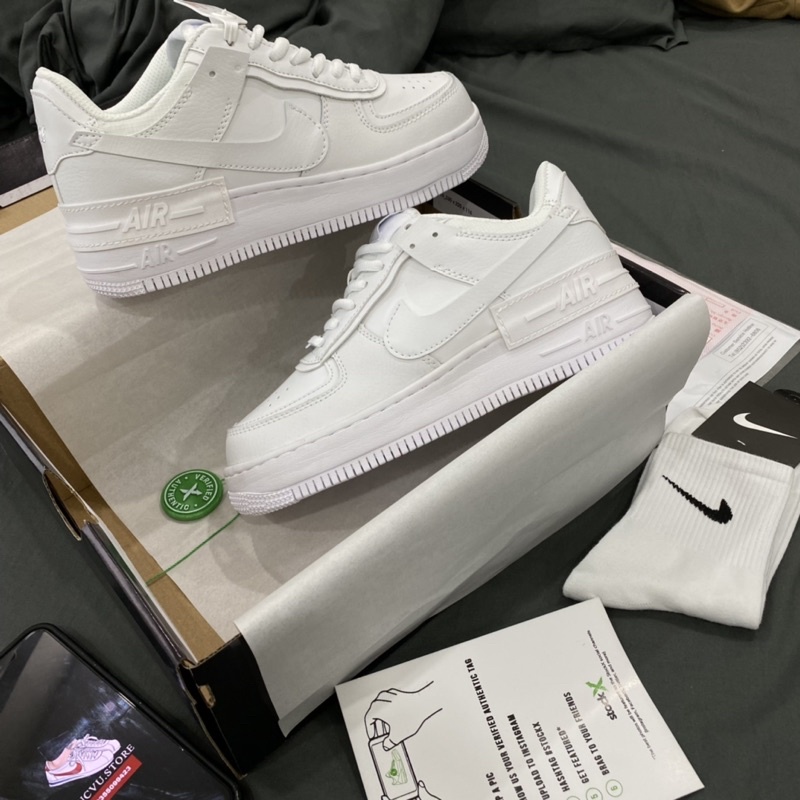 GIÀY AF1 SHADOW ALL WHITE 1:1 SC [ FULL BOX + FREE SHIP ]