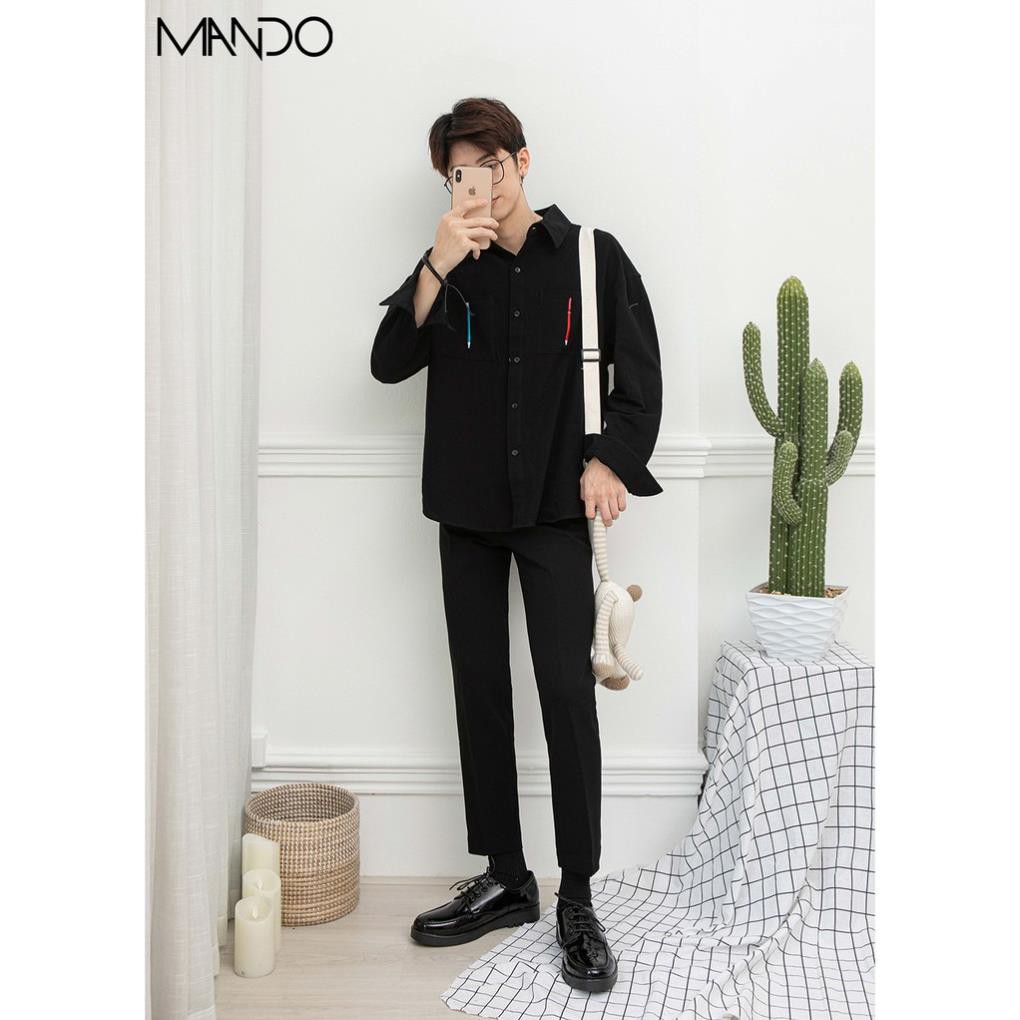 Áo Sơ Mi Nam Trắng Form Dáng Rộng Phối Cùng Quần Tây Thời Trang MAN DO SMD026 | BigBuy360 - bigbuy360.vn