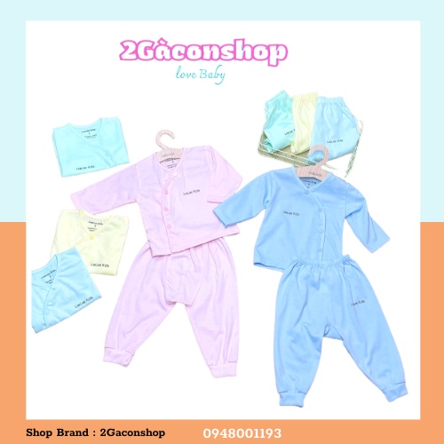 Quần áo dài tay cho bé Leekid cài chéo màu