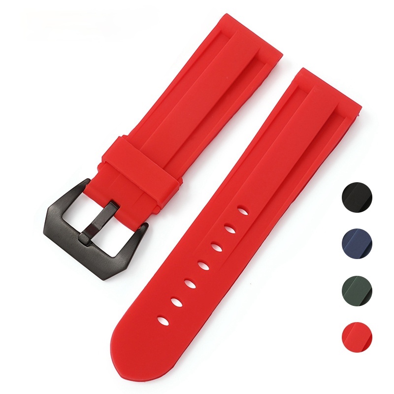 Mềm Dây Đeo Đồng Hồ Thể Thao 22mm 24mm 26mm Bằng Cao Su Silicon Chống Thấm Nước Cho Nam