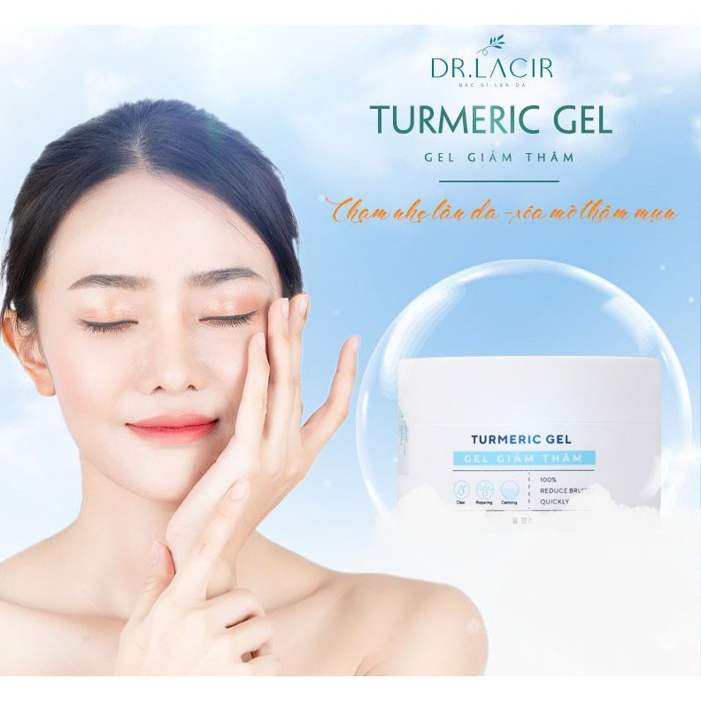 Gel giảm thâm mụn Dr. Lacir Tumeric Gel dưỡng trắng mờ thâm 50gr LM21