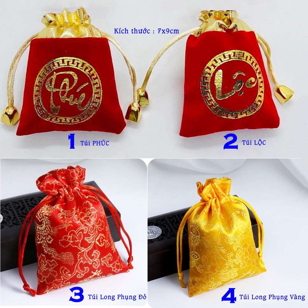 [Shopee Trợ Giá] Túi Gấm Đỏ , Túi Gấm Vàng Phong Thủy Tài Lộc Và May Mắn Cát Tường