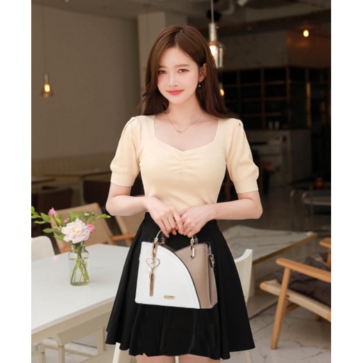 Hàng Có Sẵn QiDong beg Túi Đeo Chéo Vai Phối Màu Sắc Thời Trang Dành Cho Nữ