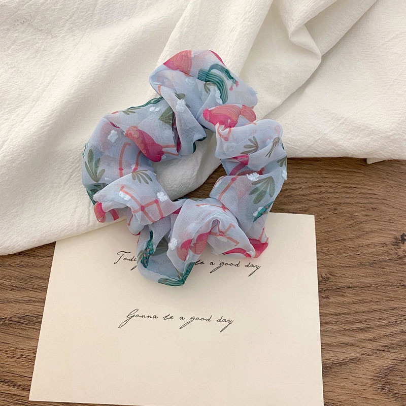 Dây buộc tóc vải chiffon vải hoa dễ thương xinh xắn