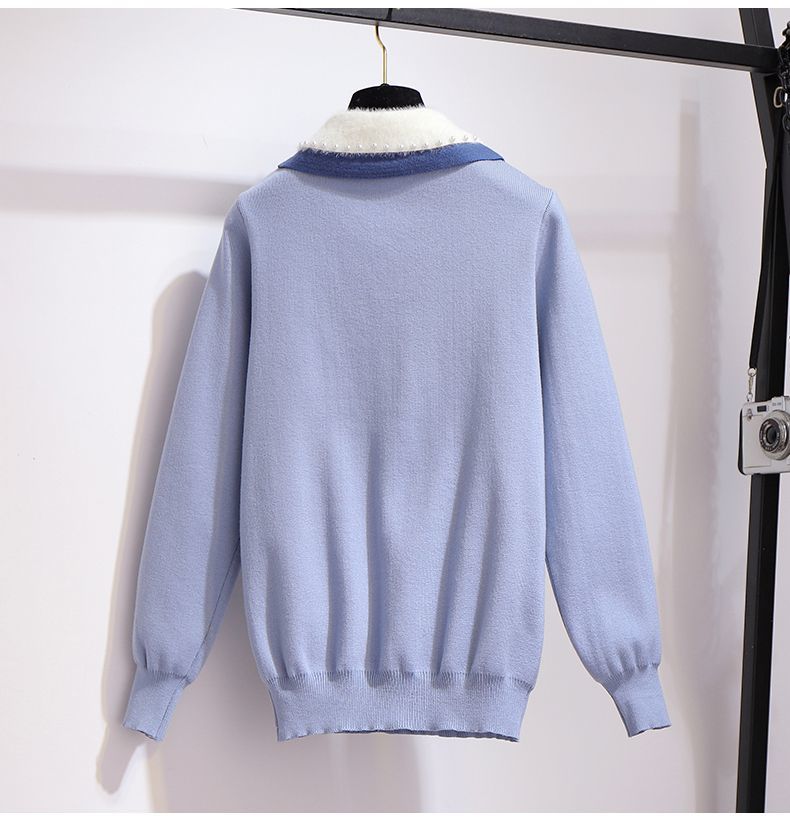 Bộ áo Sweater dài tay+quần xinh xắn theo phong cách phương tây dành cho nữ/M-4xl