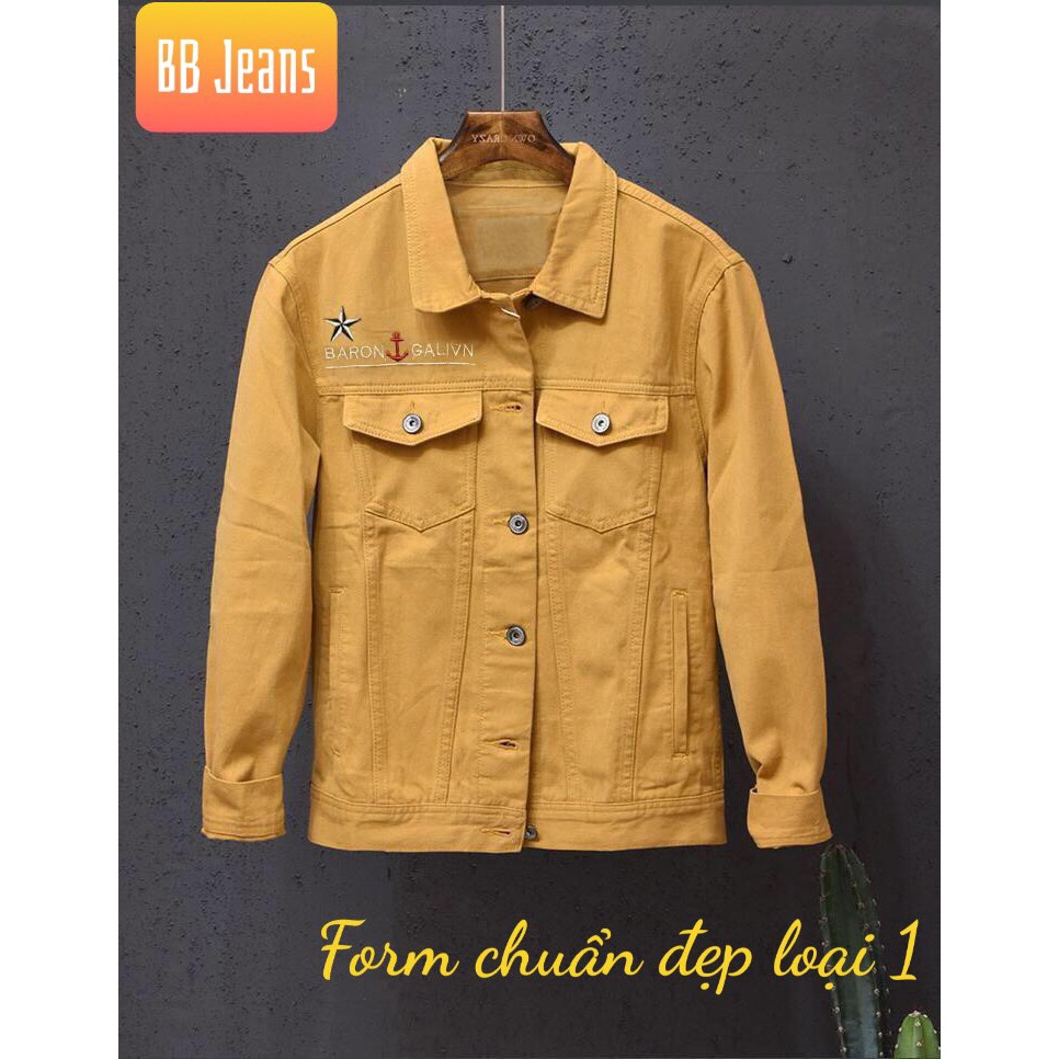Áo khoác nam nữ Kaki màu vàng thêu đẹp Gal Hien cực đẹp form chuẩn M-L-XL PT05