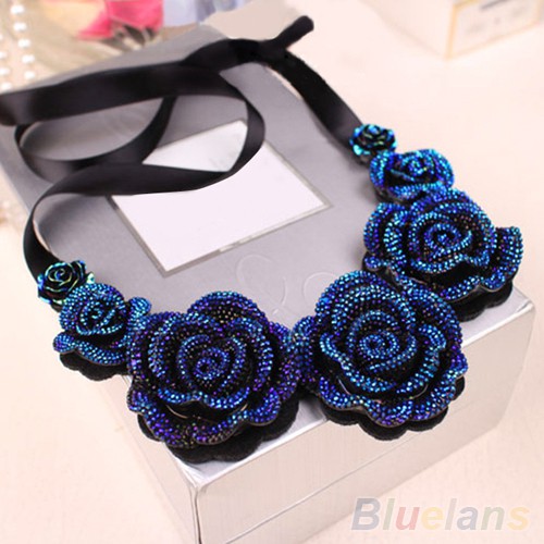 Vòng Cổ Choker Ren Hoa Hồng Phong Cách Cổ Điển Thanh Lịch Dành Cho Nữ