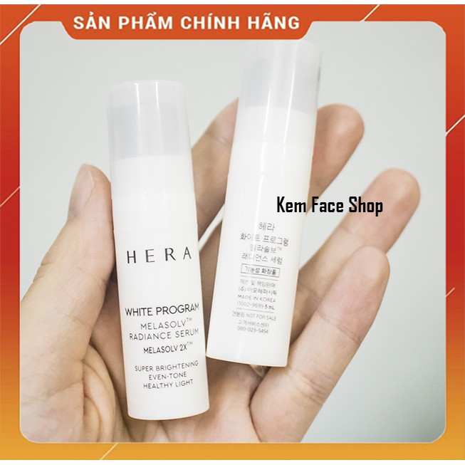Tinh chất dưỡng trắng mịn da bớt thâm nám tàn nhang  HERA WHITE PROGRAM MELASOLV RADIANCE SERUM 5ml date 2022