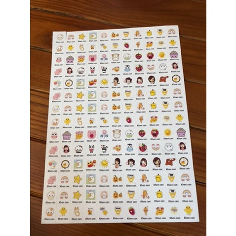 Sticker khen thưởng tiếng việt x 154sticker/ tờ A4