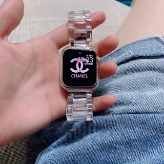 Dây Đeo Nhựa Trong Suốt Cho Đồng Hồ Thông Minh Apple Watch Series 6 Se 5 4 3 2 1 38mm 40mm 42mm 44mm