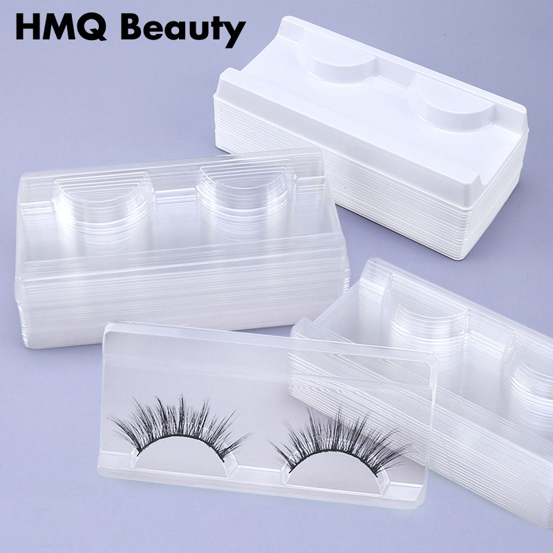 Đặt 20/50 của một khay nhựa dày 25mm với lông mi nhân tạo