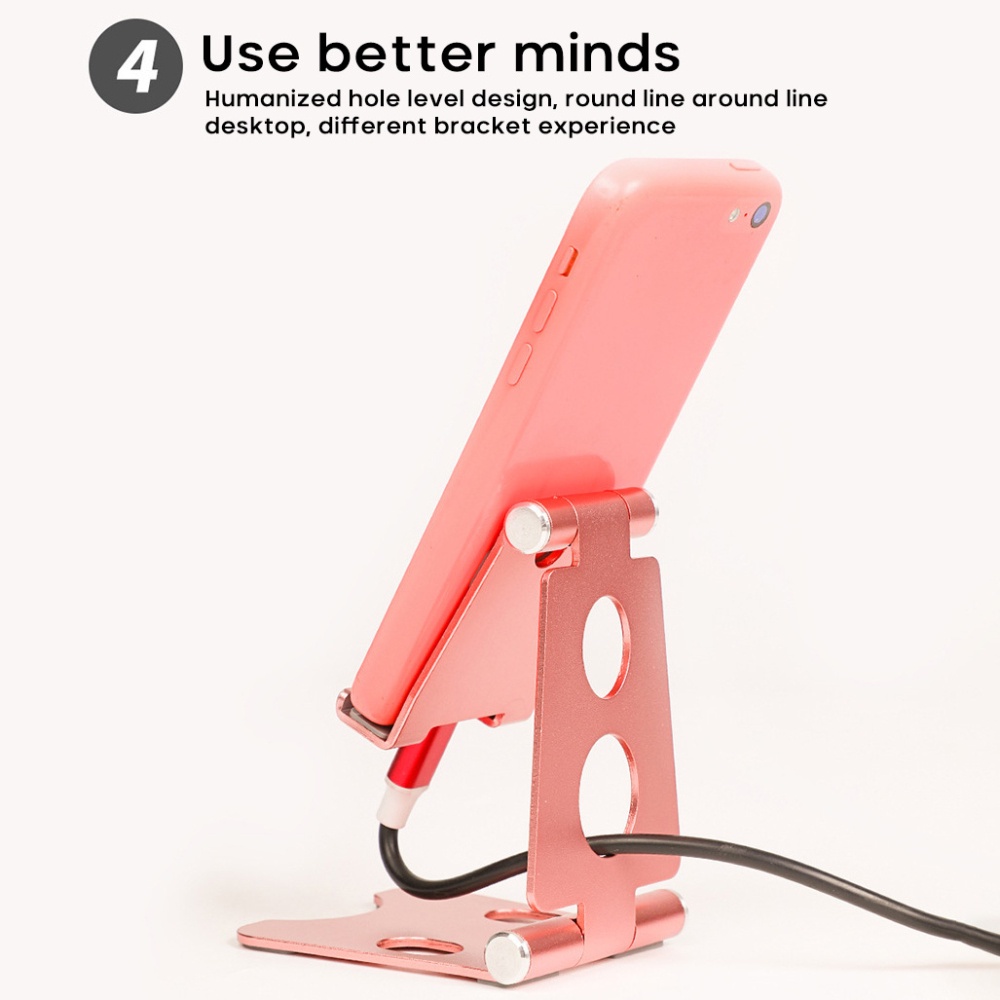 Giá đỡ điện thoại/máy tính bảng bằng kim loại để bàn có thể gập lại cho iPhone iPad