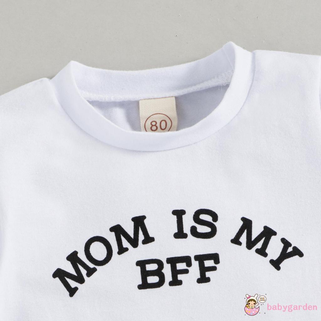 Set Áo Thun Tay Ngắn + Quần Dài Màu Đen Cho Bé 6 Tháng Tuổi