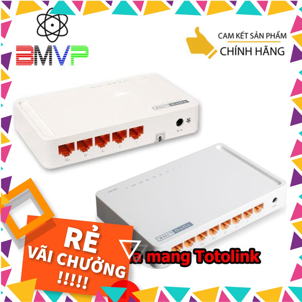 Switch chia mạng Giga 1000Mbps Totolink 5 Port, 8 Port Gigabit - Hàng chính hãng 100% - C