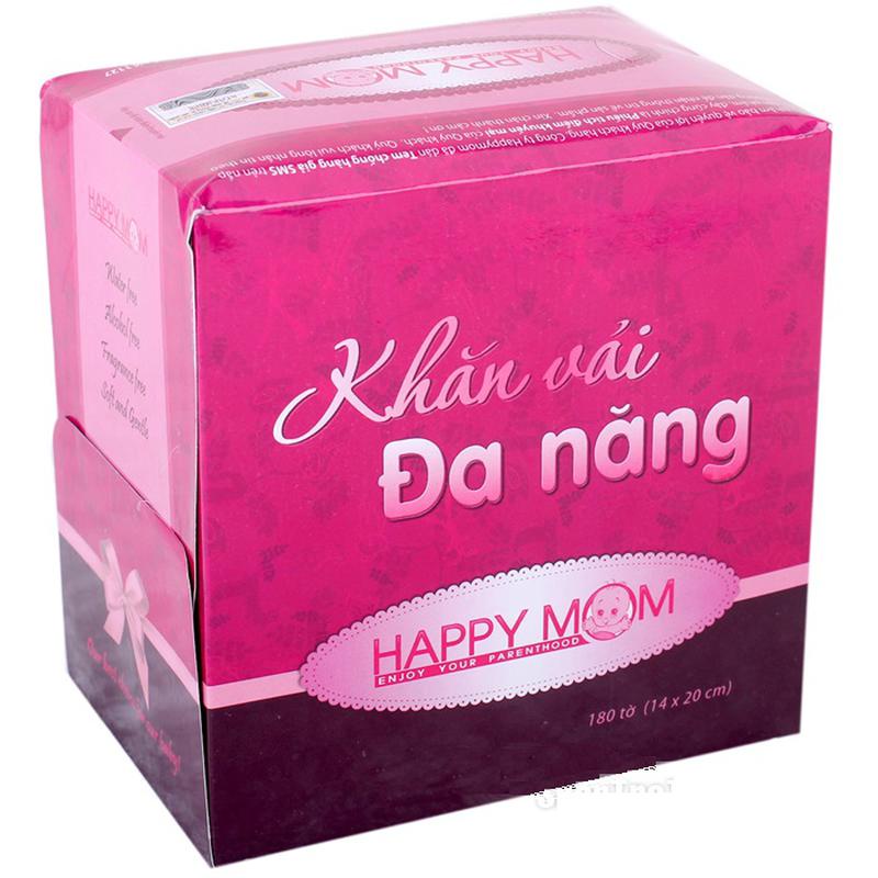 Khăn vải đa năng Happy Mom 180 tờ