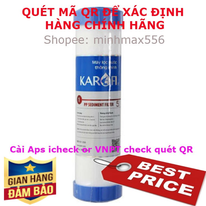 hót [UY TÍN SỐ 1] BỘ LÕI LỌC KAROFI CHÍNH HÃNG 1-2-3 | CÓ TEM CÀO KIỂM TRA HÀNG CHÍNH HÃNG rẻ