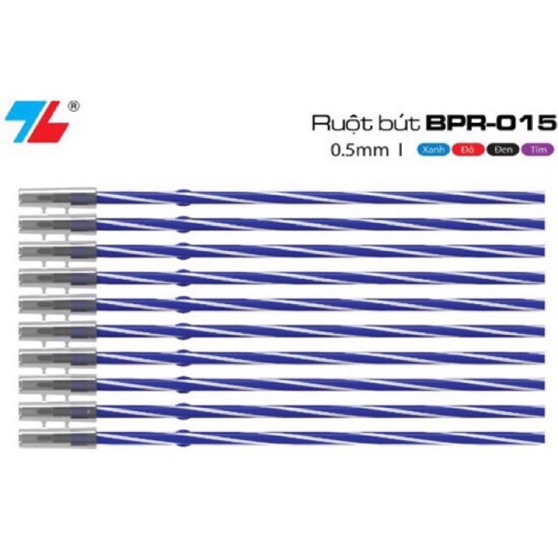 Combo 10 Ruột Bút Bi Thiên Long Xanh/Đen